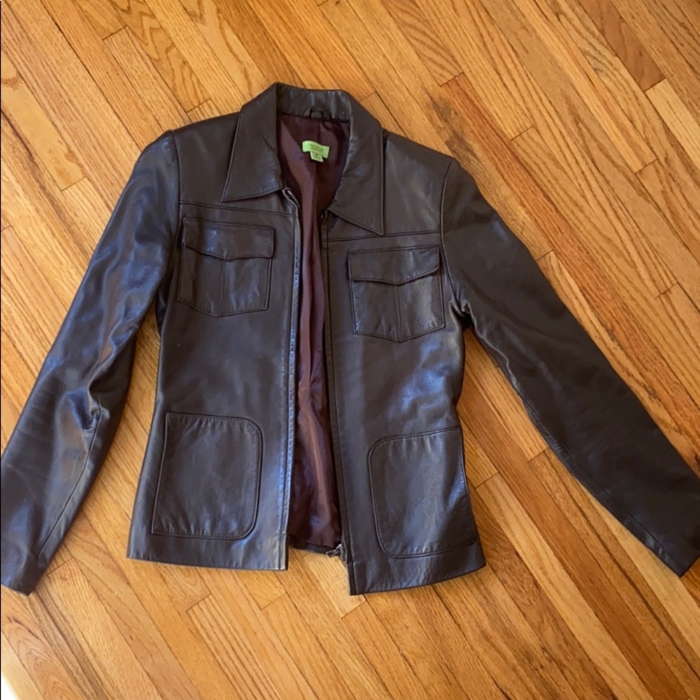 Vintage 1990’s Brown Leather Jacket- Like New